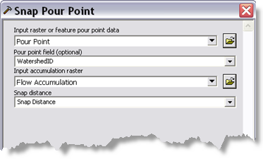 Snap Pour Point parameter settings
