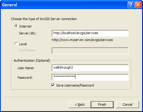 Connecting to secured services in ArcCatalog
