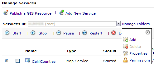 Add a service folder