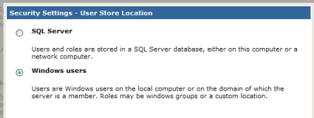 Security Settings wizard: set Windows users