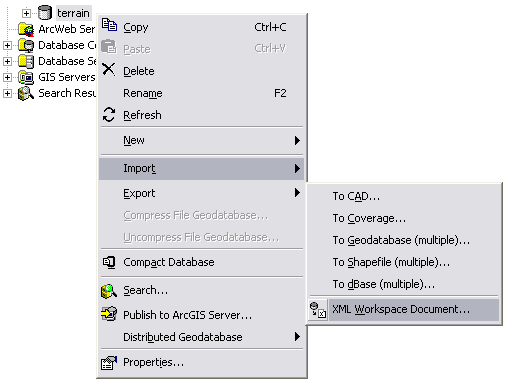 Using Export to create an XML copy of your geodatabase schema