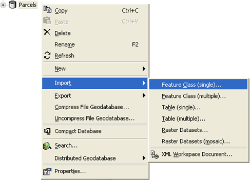 Importing a feature class