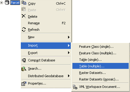 Importing multiple tables