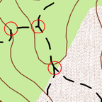 Using layers to represent trails as dashed lines