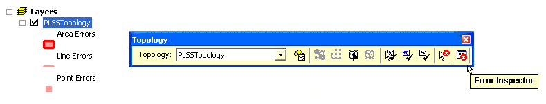 Using the Error Inspector to find and fix topology errors during editing in ArcMap.