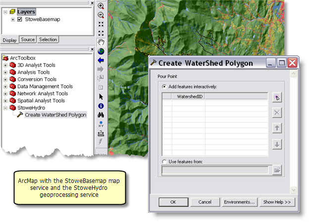 Services in ArcMap session