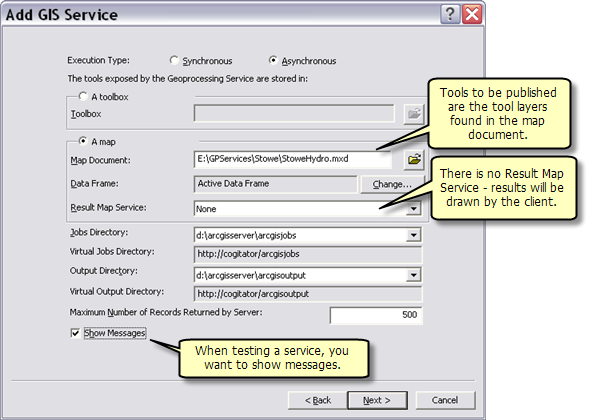 Add New Service wizard panel 2