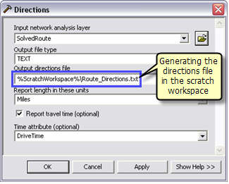 Generating driving directions