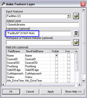 Make Feature Layer parameters