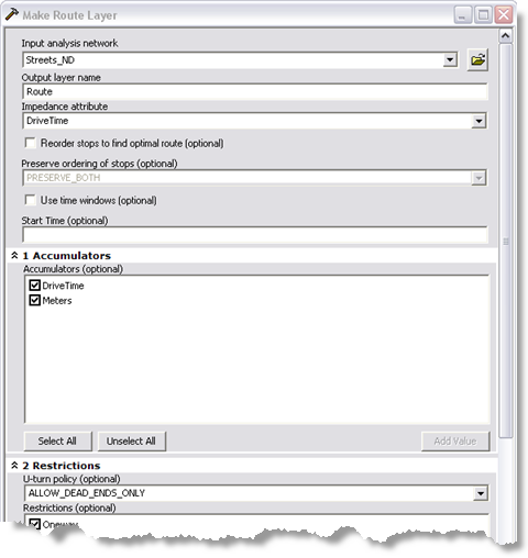 Creating a route layer