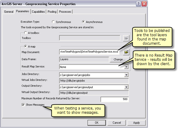 Publishing the Find Drive Time Polygons Service