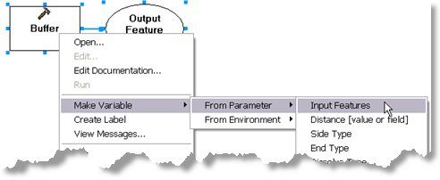 Making a variable from a tool parameter