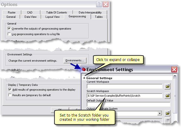 Geoprocessing options