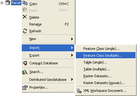 Importing multiple feature classes