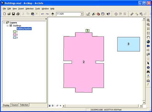 Buildings polygons