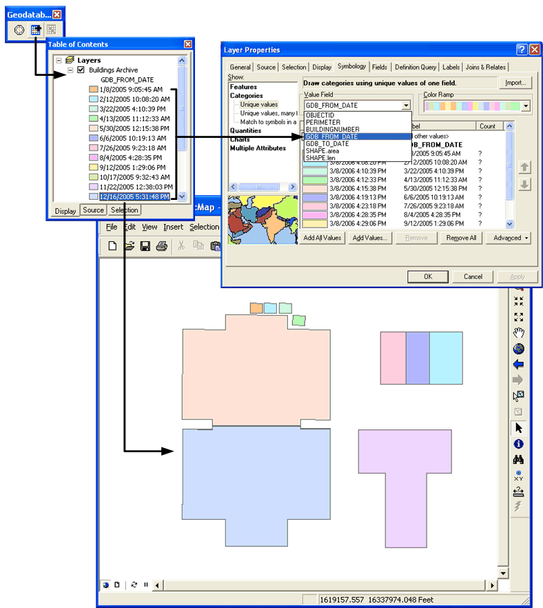 Adding the buiildings archive class to the map