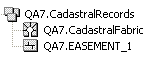 Feature dataset with a cadastral fabric